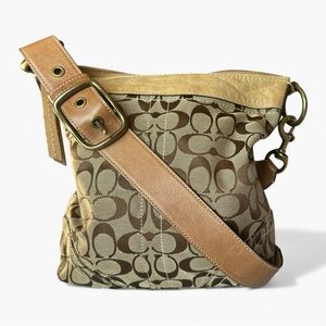 Coach Signature Jacquard Duffle Bag F10403 – Classic Brown Shoulder Bag